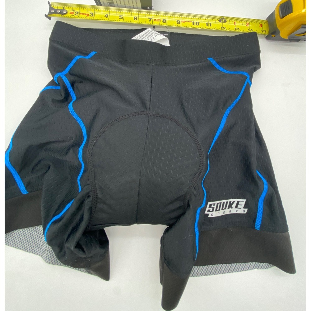 Souke Sports Cycling‎ Shorts Black Blue Padded Bike Shorts PS6018 Size L NEW 30W